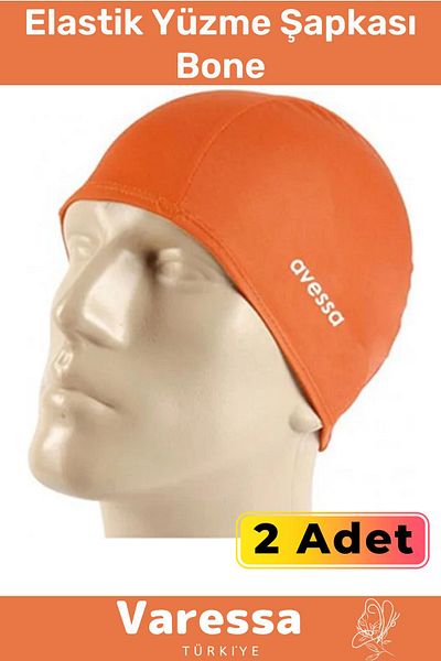 VARESSA Special Series - Stylish and Waterproof Silicone Swimmer Set of 2 Pool and Sea Cap Elastic Swimming Cap