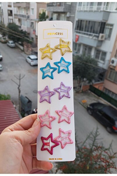 Rainbowaccessory 10 bucăți Trend argintiu cataramă stea