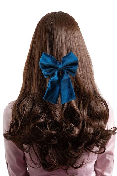 bayansepeti Червоний оксамитовий бантовий вузол Автоматична пряжка з листового металу 6000