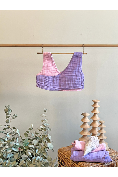UmiUniq Nuna %100 Organik Müslin Crop Bluz