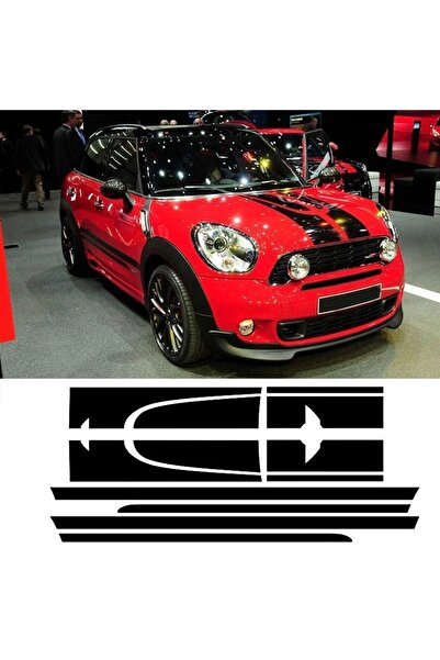 RoseTR Mini Cooper R60 Countryman Kaput , Bagaj Ve Yanlar Için Siyah Sticker ...