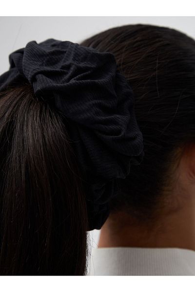 Femple Modest Scrunchie din bambus negru - Scrunchie