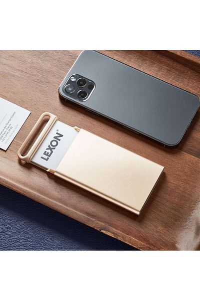 Lexon Nomaday Business Card Holder Gold Ld144d