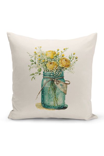 Bertille Home Vintage Series Double Sided Digital Printed Throw Pillow Case (Vintage Cushion Cover)