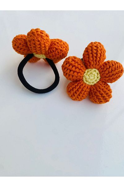 Kadın Girişimciler Atölyesi Fluffy Daisy - Cataramă din cauciuc din 2 piese, potrivită pentru utilizare pentru copii și adulți, realizată manual