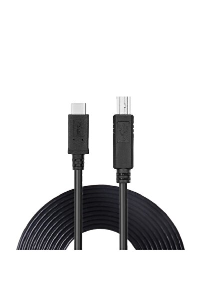 Derwell Type C To Usb Printer Yazıcı Tarayıcı MIDI Cihazları İçin Bağlantı Kablosu Üniversal Cabble 3 Metre