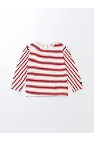LC Waikiki LCW Baby - Striped Crew Neck T-Shirt for Baby Girl