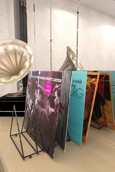 ViraHome Table Top Magazine Holder Placemat 9 Compartments Triangle Metal Bookshelf Organizer Newspaper Rack Organizer
