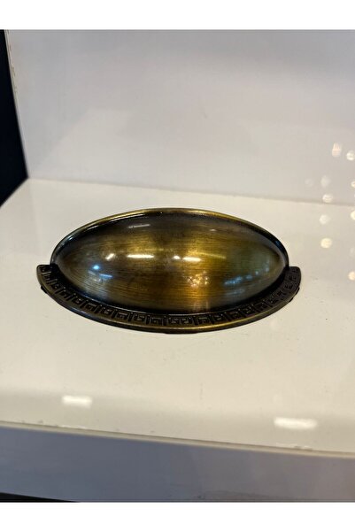 Taşkın Aksesuar Mâner metalic Tas Midye 96 mm, galben antic, ușă dulap, sertar modern, mobilier, unitate TV aurie, noptiera