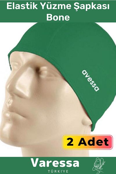 VARESSA Special Series - Stylish and Waterproof Silicone Swimmer Set of 2 Pool and Sea Cap Elastic Swimming Cap