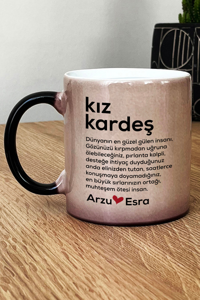 Hedizu Kişiye Özel Kız Kardeş Kupa Bardak Sihirli Ablaya Arkadaşa Doğum Günü ...