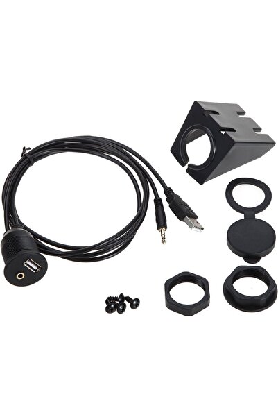 boblov USB 2.0 - 3.5mm Aux Uzatma Kablo ve Montaj Aparatı USB Aux Panel Tipi ...