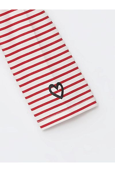 LC Waikiki LCW Baby - Striped Crew Neck T-Shirt for Baby Girl
