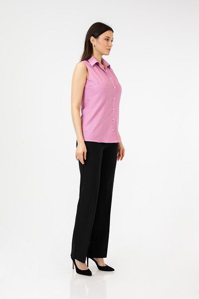 by shirts collection Cămașă elegantă Dusty Rose cu mâneci zero