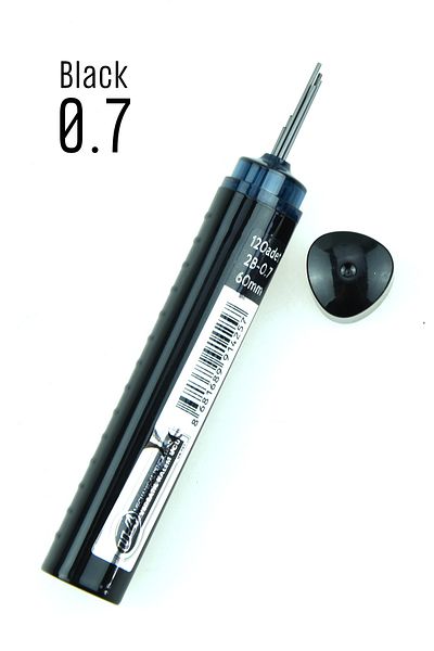 Kids Like U4 Black Premium Quality - 0.7mm, 120 Pieces Pencil Tips