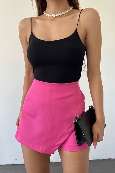 lovebox Μαύρη βαμβακερή γυναικεία μπλούζα - Λαστιχένιο λουράκι 10531