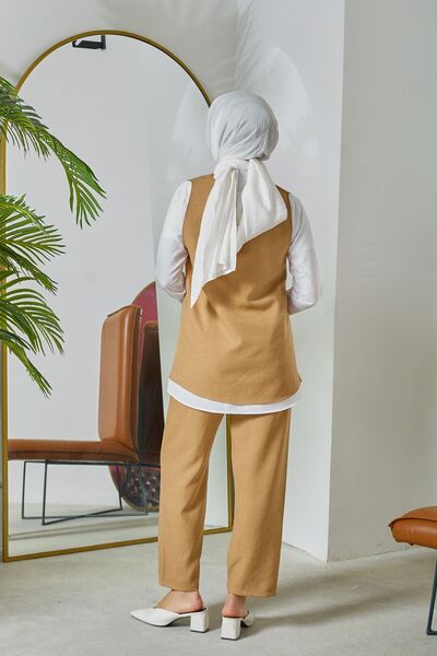 Smy moda Comfortable Cut 3-Piece Women's Set - Sweaters, Shirts and Trousers