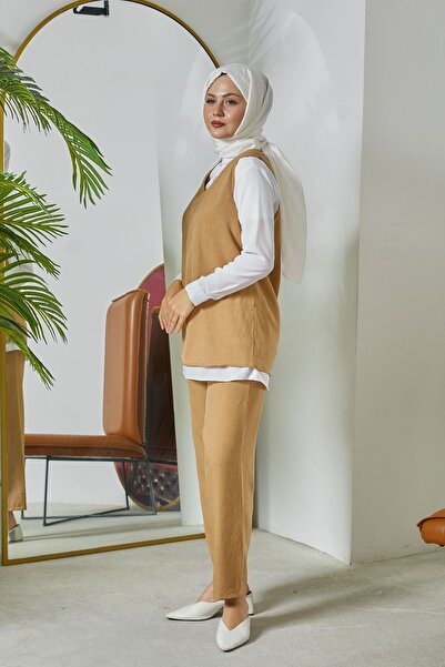 Smy moda Comfortable Cut 3-Piece Women's Set - Sweaters, Shirts and Trousers