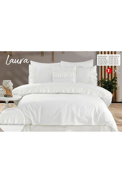 Capital Home Double Laced Duvet Cover Set - 100% cotton