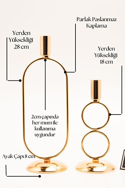 mba decor metal bending art Orbital Grow İkili Şamdan Mumluk - Dekoratif Paslanmaz Kaplama Ev Dekorasyonu İçin Gold Şıklığı