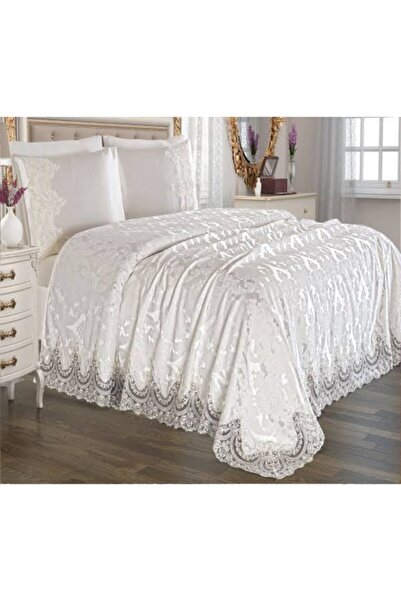 Çeyiz Bahçesi Aden Pike Yatak Örtüsü 3 Parça