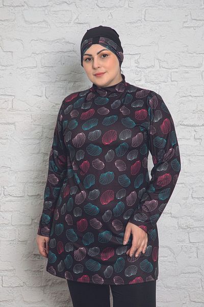 DONEX 1244 Μαγιό Hijab Lycra με πλήρη επένδυση