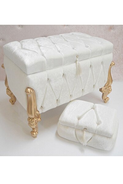 Nima Çeyiz Nişan Sandığı, Gelin Nişan Bohçası, Gelin Çeyiz Sandık Seti Makyaj Sandığı