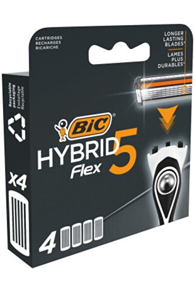 Bic Flex 5 Hybrid Yedek Tıraş Bıçağı Kartuşu 4'lü (4 YEDEK BAŞLIK SAPSIZ)