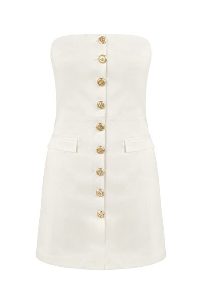 SEIZE THE DAY DEA KADIN STRAPLEZ SATEN ELBISE