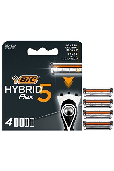 Bic Flex 5 Hybrid Yedek Tıraş Bıçağı Kartuşu 4'lü (4 YEDEK BAŞLIK SAPSIZ)