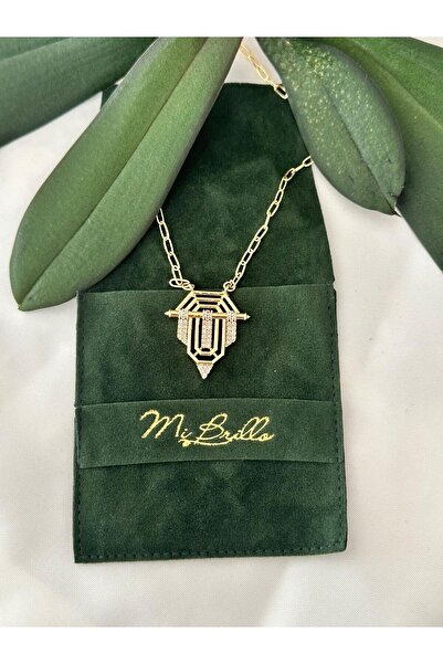 Brillo Vip Işçilikli Serenay Şövalye Kolye(LEYLA KOLYESİ) Kese Ile Gönderim Yapılmaktadır