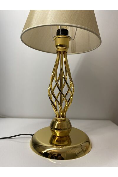 asellus Luxury Exclusie Gold Twirl Lampshade, Table Lamp, Stylish Decoration Lamp, Lampshade Desktop Lamp