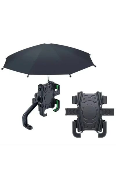 BabeMotor Motorsiklet Telefon Tutacağı Ayna Model Şemsiyeli Telefon Tutacağı