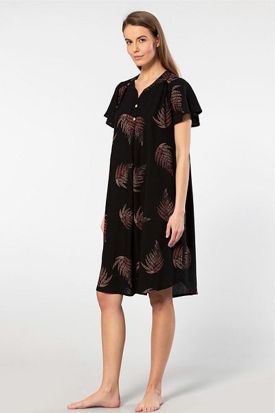 TÜREN 3399 Women's Woven Placket Dress
