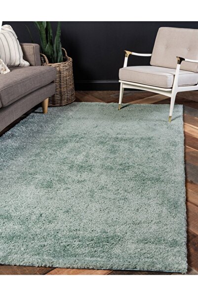 Angorahome Solid Shaggy Makine Halısı 4371e