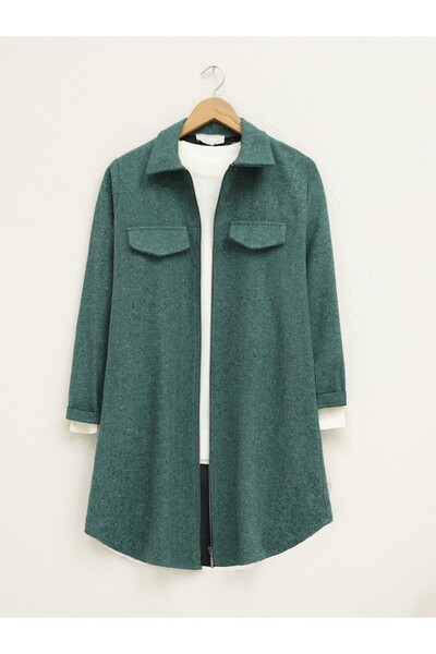 Modamorfo Zippered Jacket with Pocket Detail