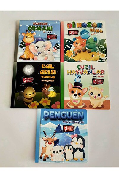 Kids Babies 3D Moving Books Set of 5, Pop-Up Books