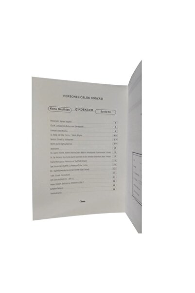 UYSAL Personel Özlük Dosyası 22 X 31 Cm(omega Dikiş) 25 Li Paket