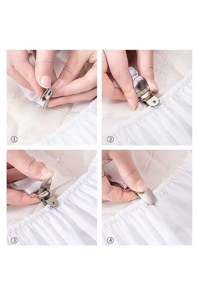 lovegame 4 Pieces of Adjustable Bed Holders - Sheet Set