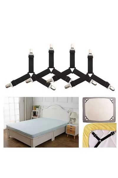 lovegame 4 Pieces of Adjustable Bed Holders - Sheet Set