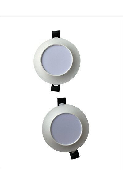 Genel Markalar 6w Led Spot Lamba Beyaz Kasa 3 Renk Yanabilen 2li