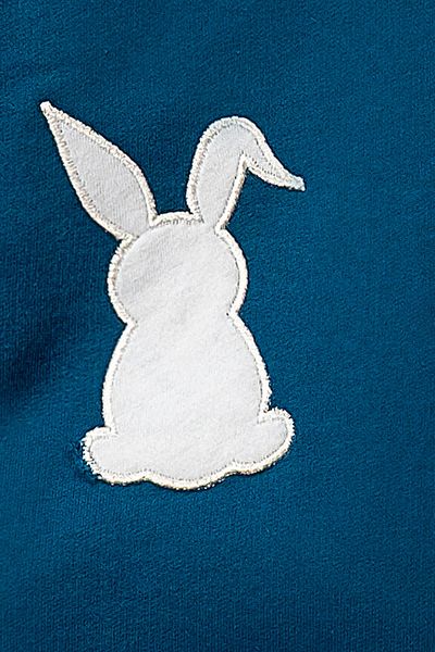 Mai Perla Rabbit Embroidered Pompom Zippered Baby Jumpsuit - Eared