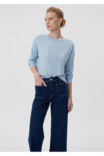 Mavi Pulover cu decolteu slim Fit / Tight Cut 171474-70807