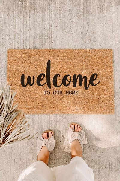 Paspas Yap Welcome The Our Home Door Mat Koko Mat Exterior Door Mat Bristle Mat Printed Non-Slip Mat