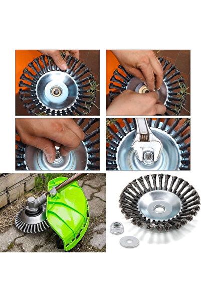 Genel Markalar Alman Tırpan Başlığı Kıyı Temizleme Çelik Telli Çim Ot Biçme K...