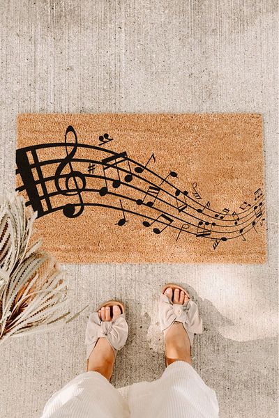 Paspas Yap Music Note Door Mat Koko Door Mat Printed Door Mat Bristle Mat Entrance Mat