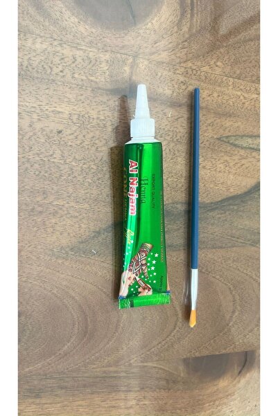 Airbrush Tattoo Al Najam Bordo Kırmızı 1 Tüp Kına ve 1 Sayfa Şablon ve Fırça ...