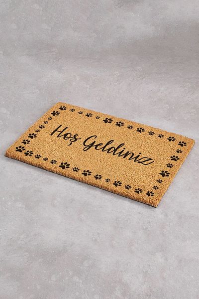 Paspas Yap Paw Framed Decorative Door Mat with Cat Koko Mat Bristle Mat Exterior Door Mat Doorway