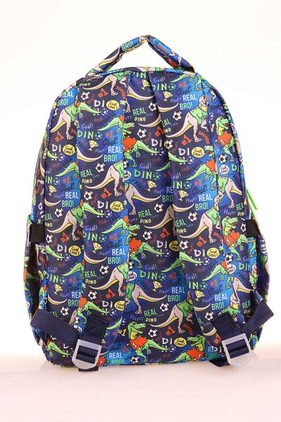 KAUKKO Boy's Green Blue Dinosaur School Backpack