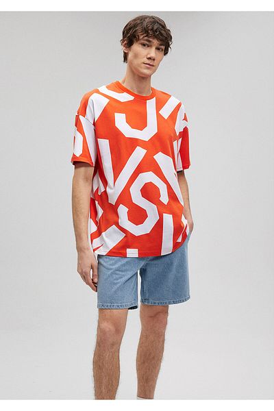 Mavi Πορτοκαλί Mvjns printed oversize T-shirt -0610271-80644